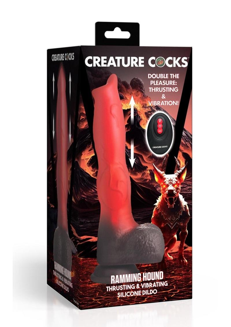 Creature Cocks Ramming Hound Thrusting and Vibrating Rechargeable Silicone Dildo