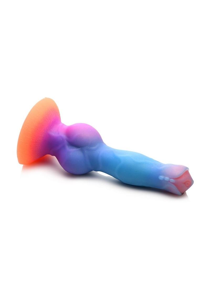 Creature Cocks Space Cock Glow In The Dark Silicone Alien Dildo - Blue/Glow In The Dark/Orange/Purple