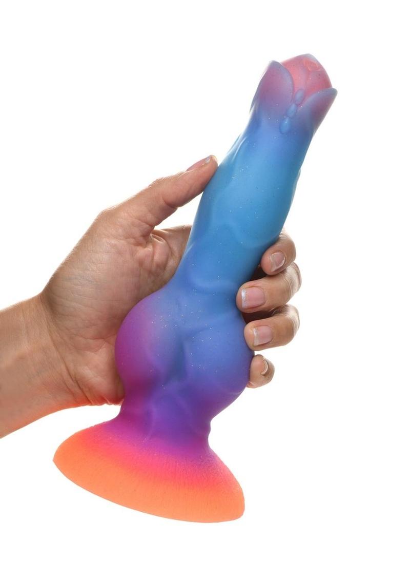 Creature Cocks Space Cock Glow In The Dark Silicone Alien Dildo - Blue/Glow In The Dark/Orange/Purple