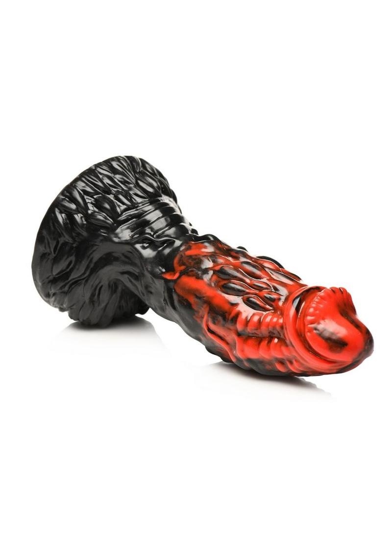 Creature Cocks Vulcan Silicone Dildo - Black/Red