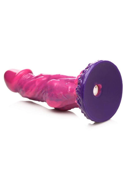 Creature Cocks Xenox Vibrating Rechargeable Silicone Dildo with Remote - Pink/Purple