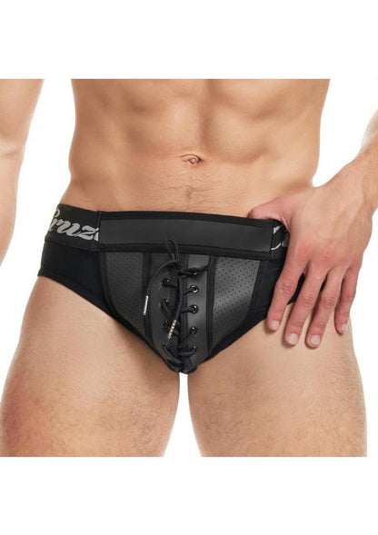 Cruze Kick-Off Lace Up Brief - Black - Large/XLarge