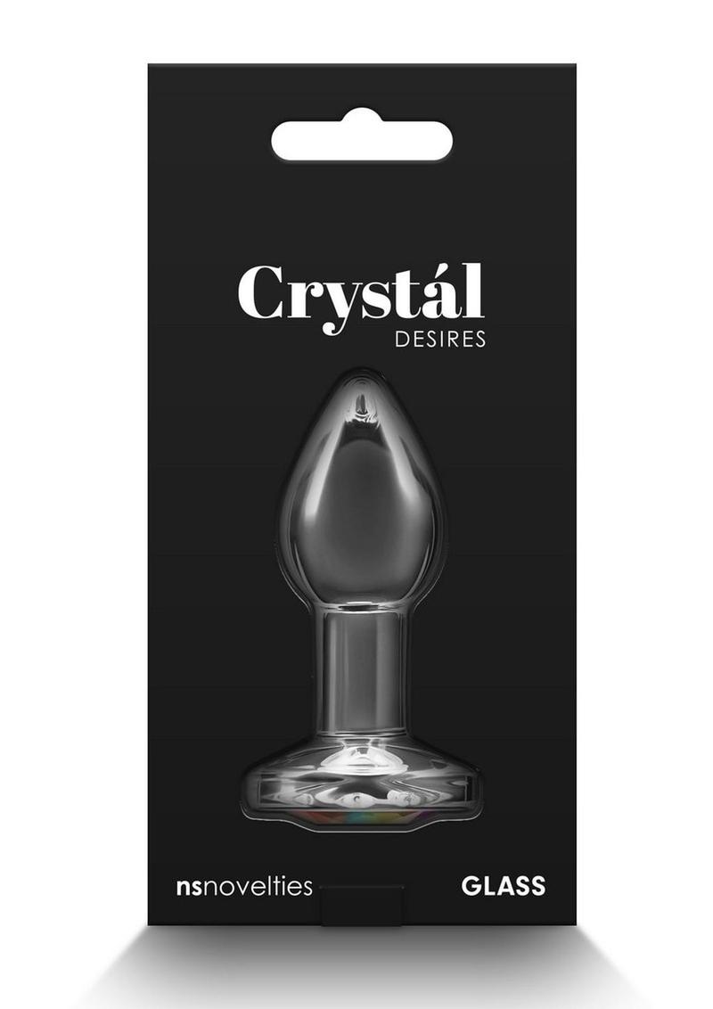 Crystal Desires Rainbow Gem Glass Anal Plugs