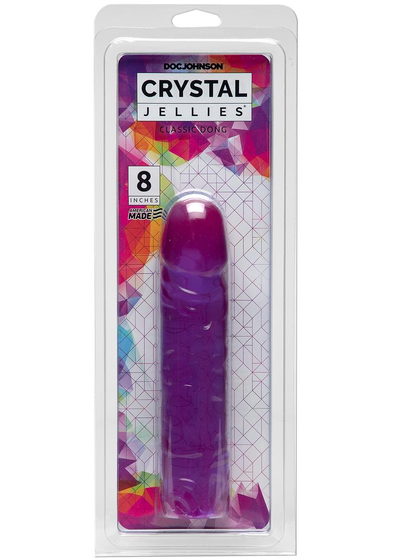 Crystal Jellies Classic Dildo - Purple - 8in