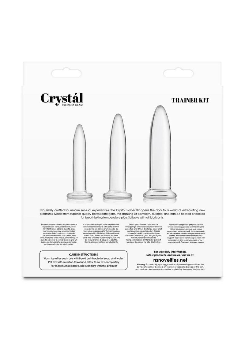 Crystal Trainer Glass Anal Plugs Kit