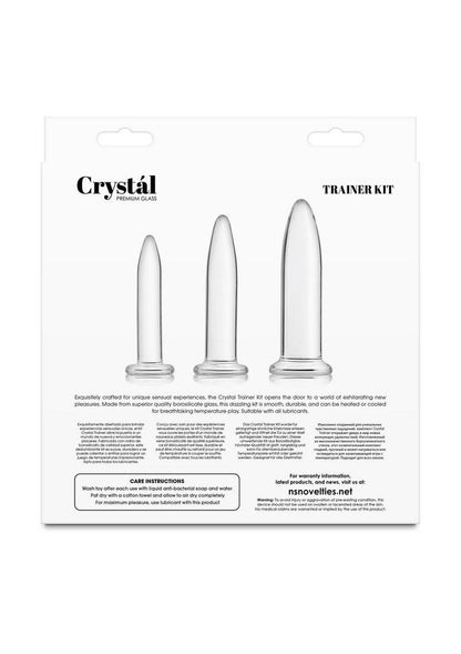 Crystal Trainer Glass Anal Plugs Kit