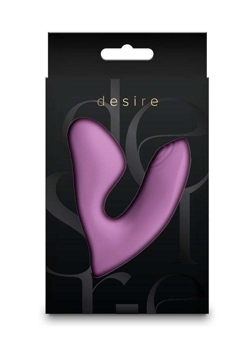 Desire Demure Rechargeable Silicone Wearable Dual Motor Vibrator with Clitoral Stimulator - Lavender/Purple