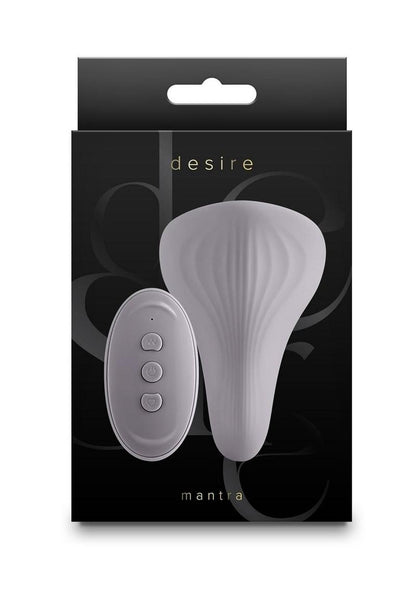 Desire Mantra Rechargeable Silicone Vibrator - Gray/Grey