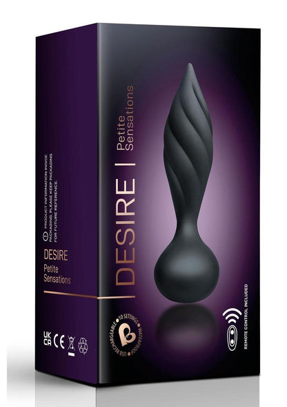 Desire Rechargeable Silicone Anal Plug with Remote Control