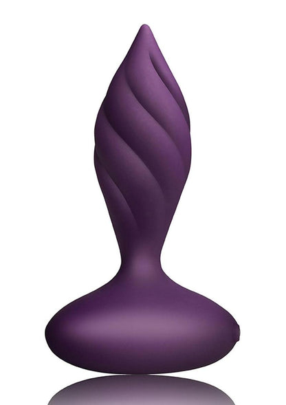 Desire Rechargeable Silicone Anal Plug with Remote Control - Purple/Rose Gold