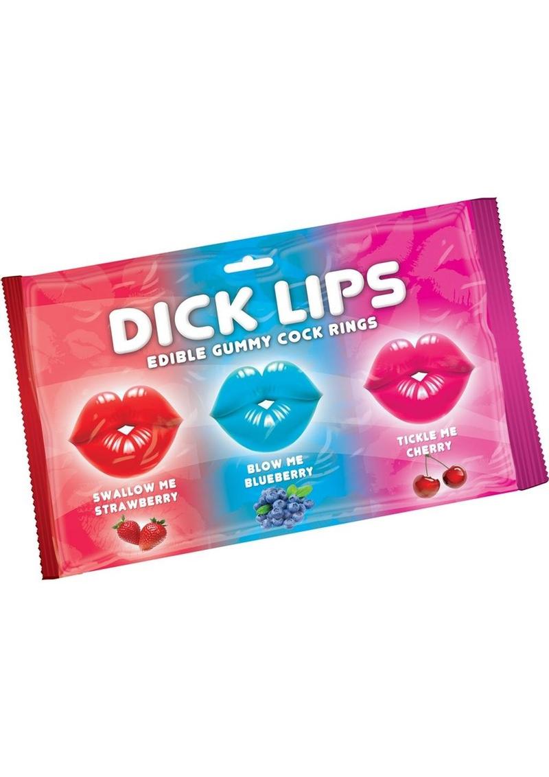 Dick Lips Edible Gummy Cock Rings - 3 Pack