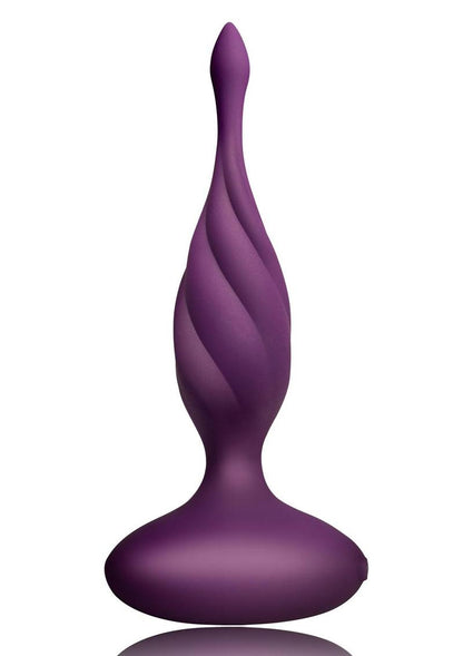 Discover Rechargeable Silicone Anal Vibrator with Remote Control - Purple/Rose Gold