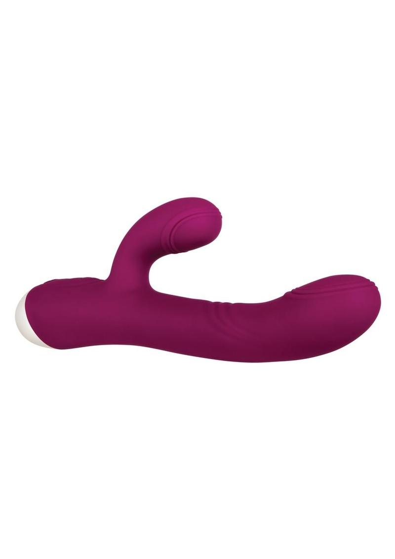 Double Tap Silicone Rechargeable G-Spot Vibrator - Red