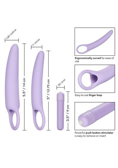 Dr. Laura Berman Isabelle Set Of 2 Vibrating Silicone Dilators - Lavender/Purple