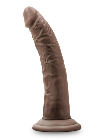 Dr. Skin Glide Self Lubricating Dildo - Chocolate - 7.5in