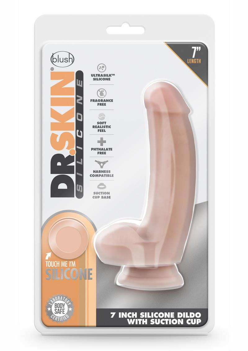 Dr. Skin Dr. Samuel Silicone Dildo with Balls and Suction Cup