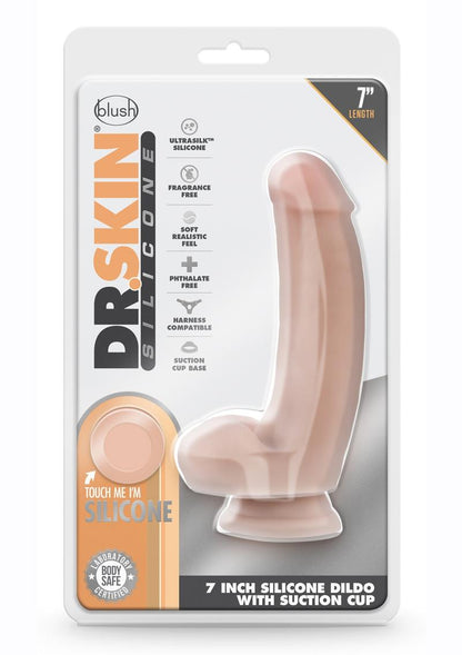 Dr. Skin Dr. Samuel Silicone Dildo with Balls and Suction Cup