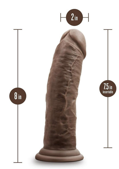 Dr. Skin Dr. Shepherd Silicone Dildo with Suction Cup - Chocolate - 8in