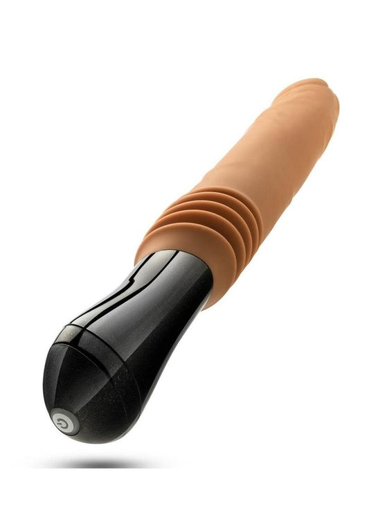 Dr. Skin Silicone Dr. Arthur Rechargeable Thrusting Gyrating Vibrating Dildo - Vanilla - 10.5in