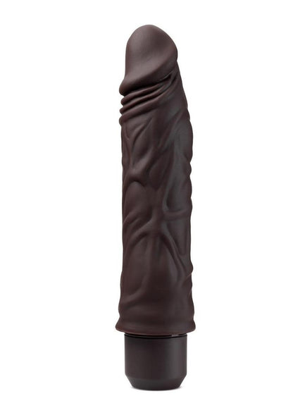 Dr. Skin Silicone Dr. David Vibrating Dildo - Chocolate - 8in