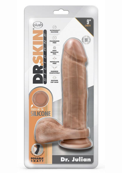 Dr. Skin Silicone Dr. Julian Dildo with Balls and Suction Cup