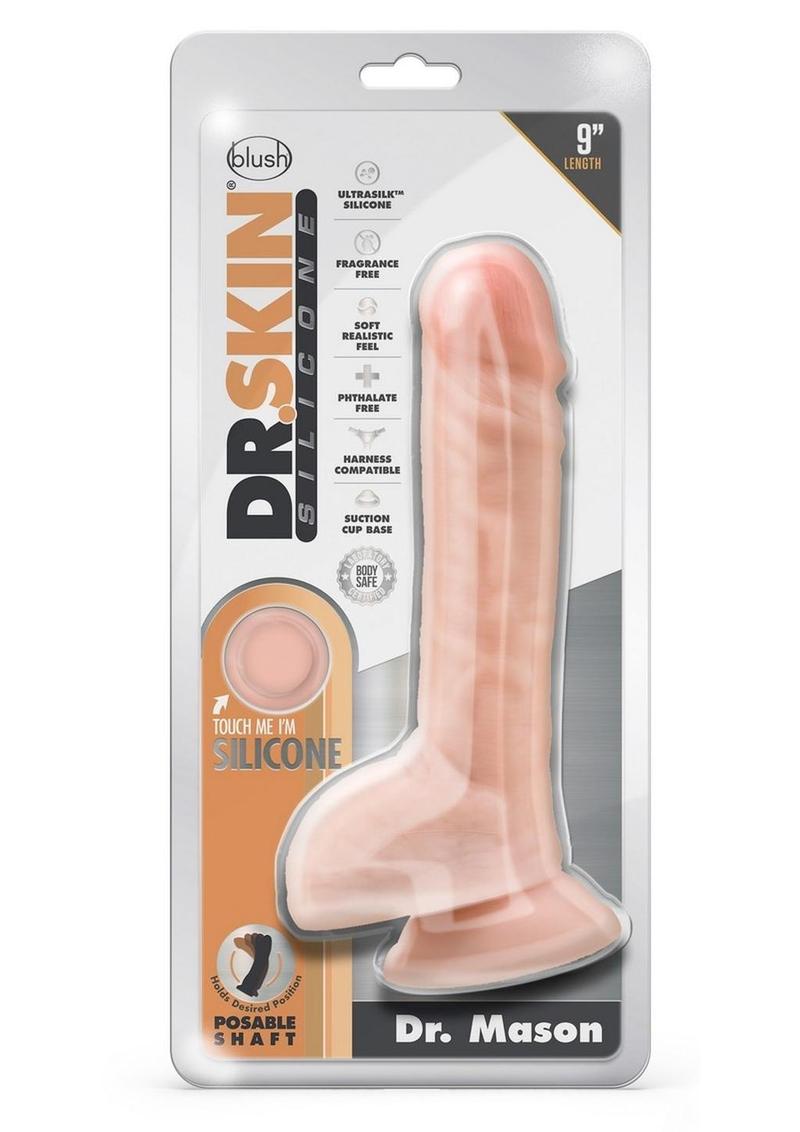 Dr. Skin Silicone Dr. Mason Dildo with Balls and Suction Cup