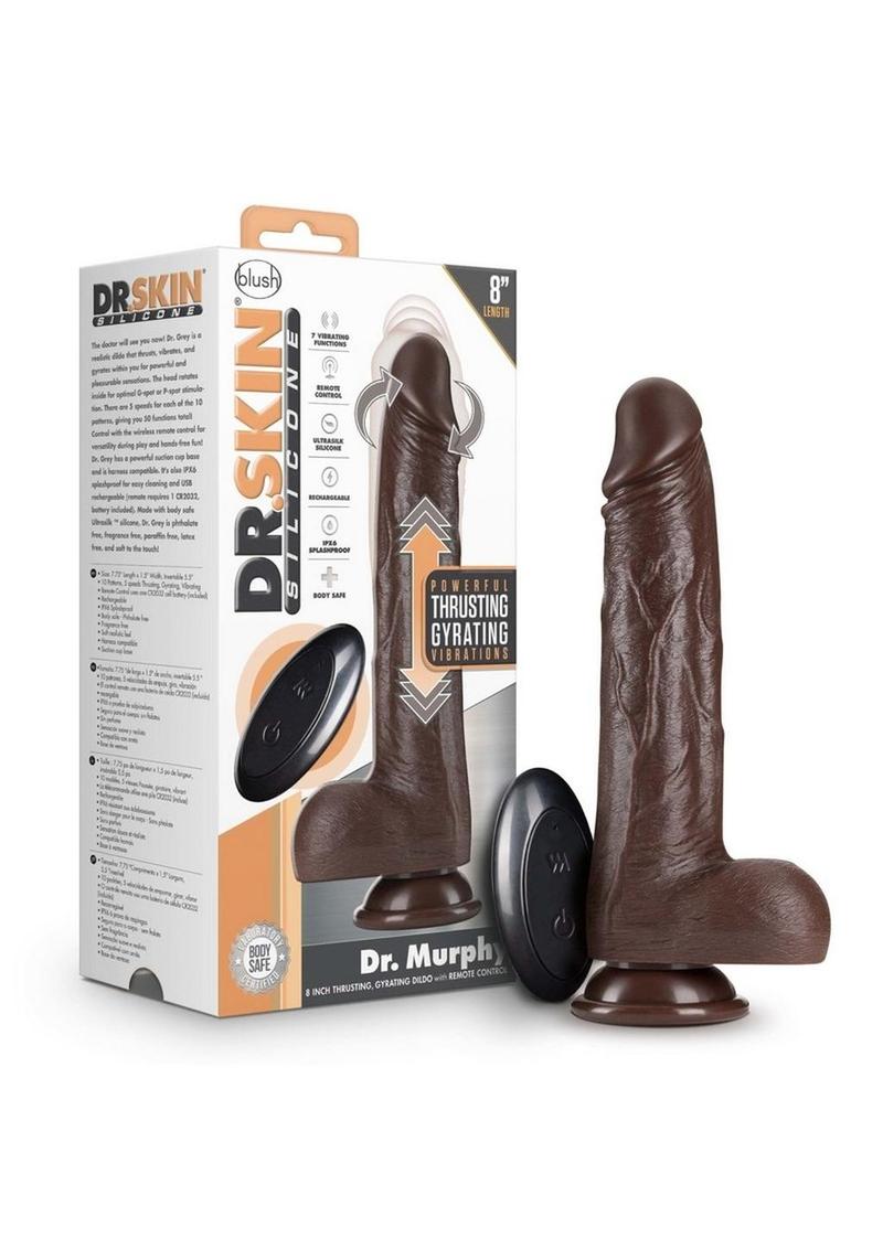 Dr. Skin Silicone Dr. Murphy Rechargeable Thrusting Dildo with Remote Control