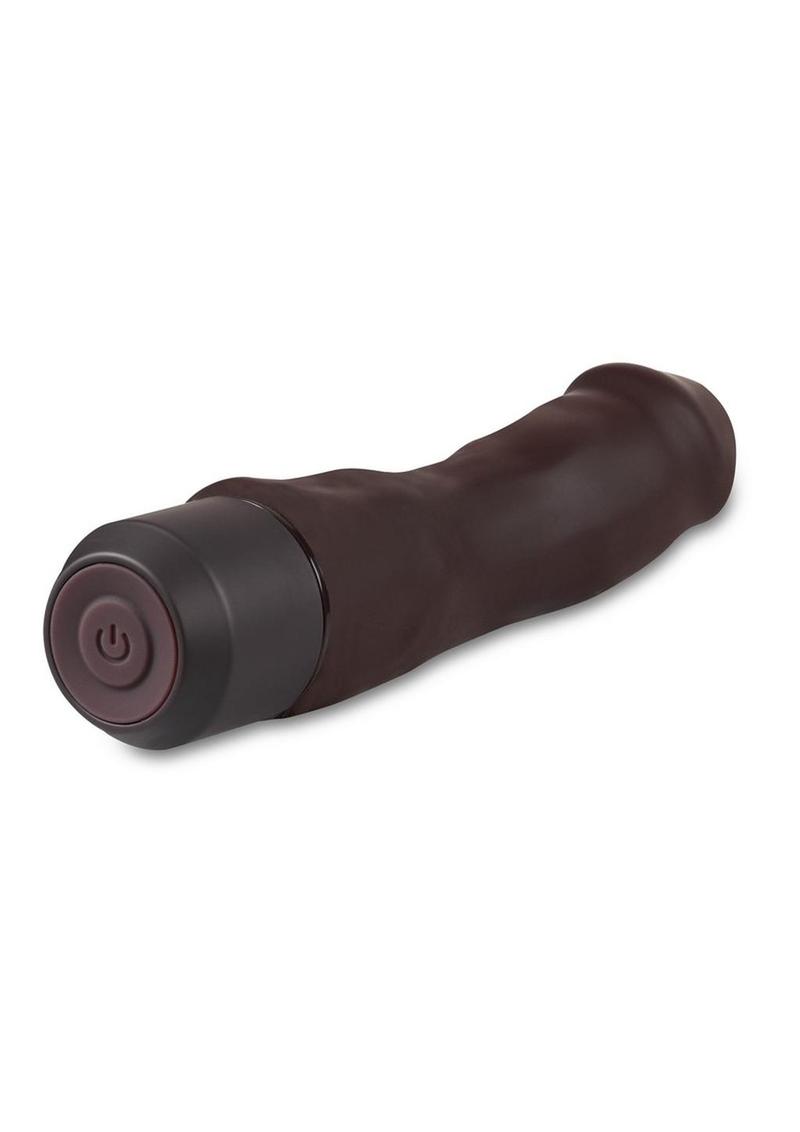 Dr. Skin Silicone Dr. Steve Vibrating Dildo - Chocolate - 7in