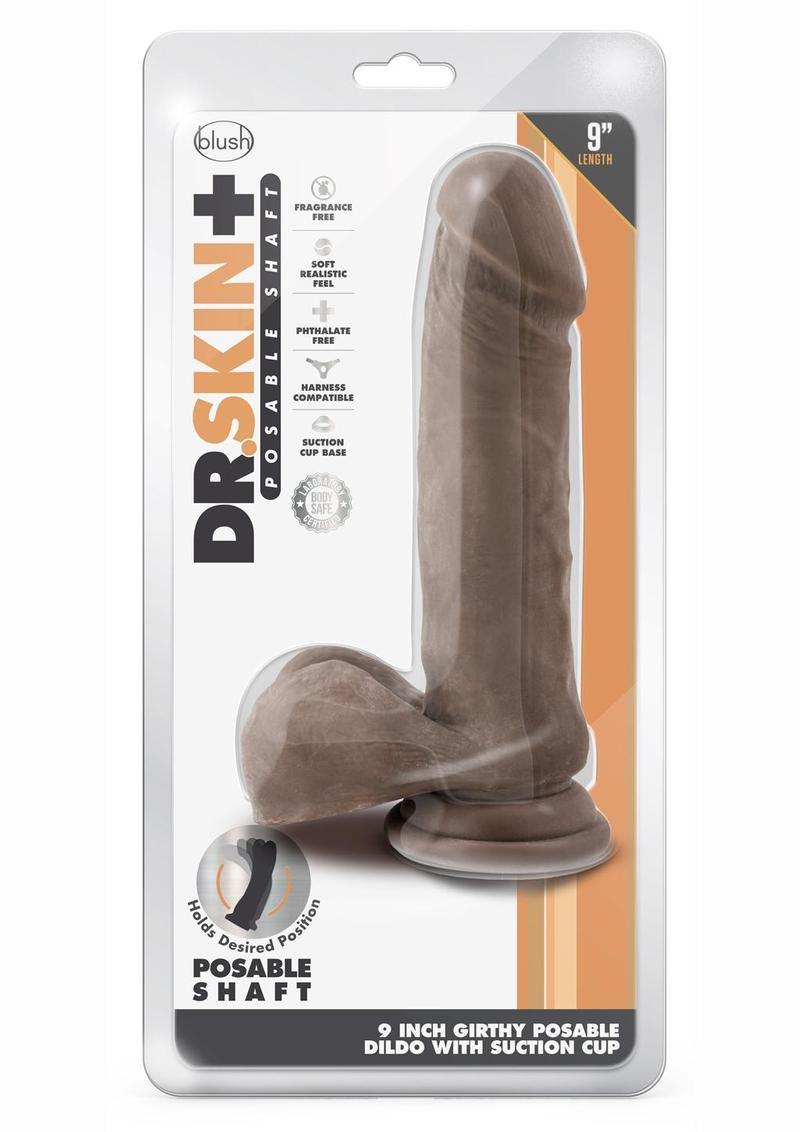 Dr. Skin Plus Thick Posable Dildo with Balls