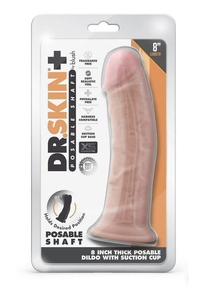 Dr. Skin Plus Thick Posable Dildo with Suction Cup