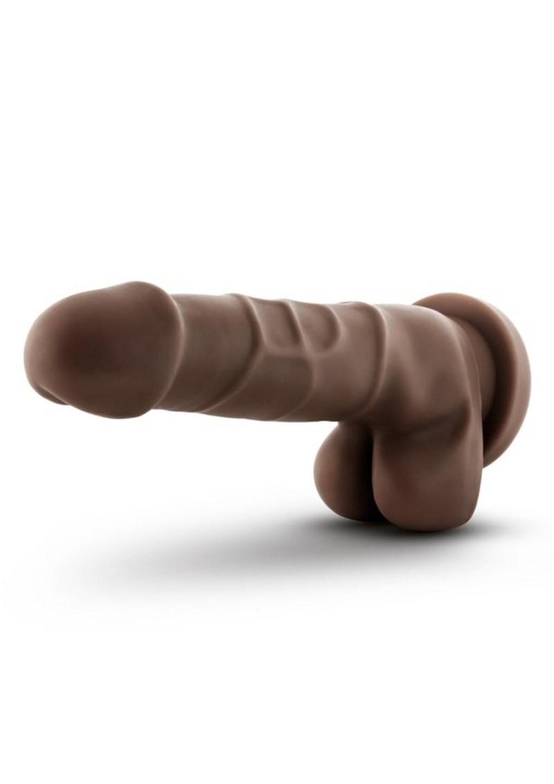 Dr. Skin Basic 7 Dildo with Balls - Chocolate - 7.75in