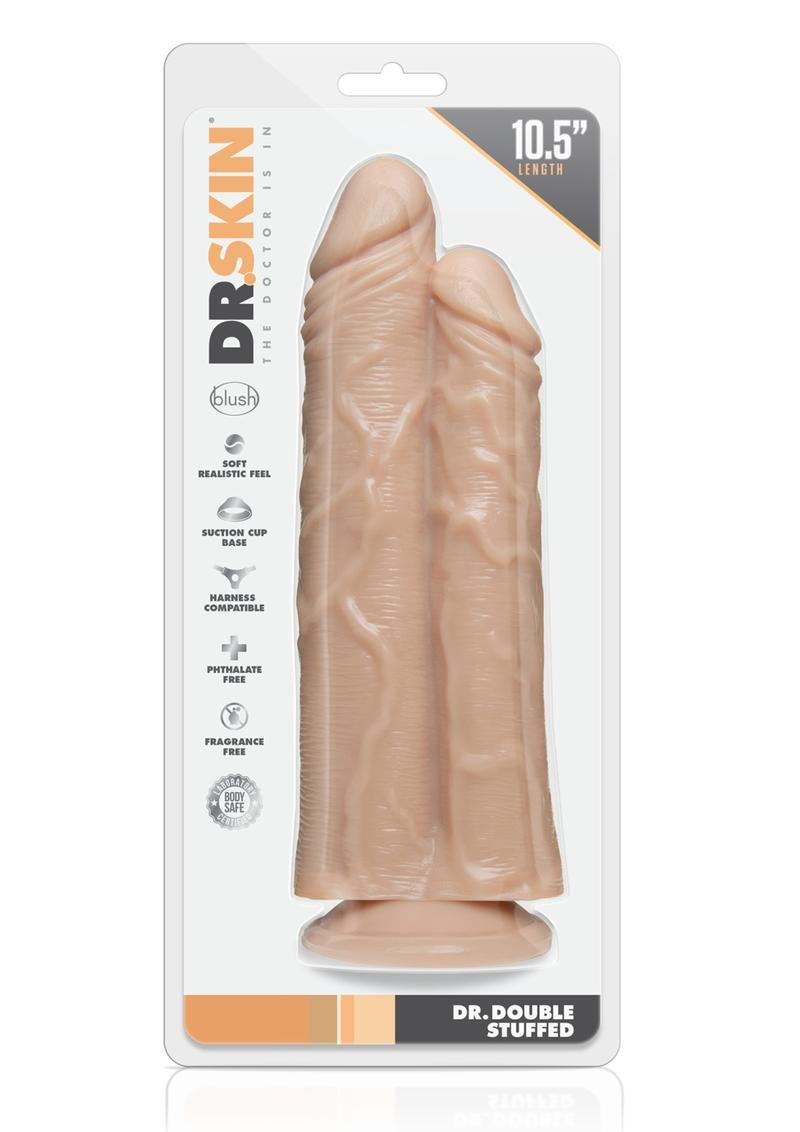 Dr. Skin Double Trouble Dual Penetrating Dildo with Suction Cup