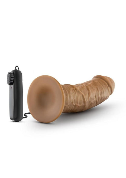 Dr. Skin Dr. Joe Vibrating Dildo with Remote Control - Caramel/Mocha - 8in