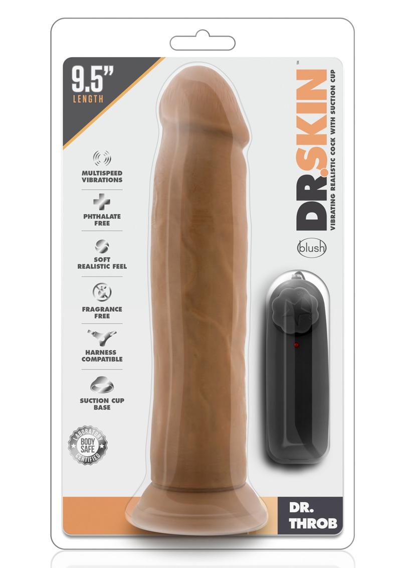 Dr. Skin Dr. Throb Vibrating Dildo with Remote Control