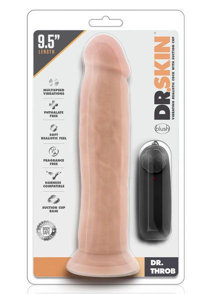 Dr. Skin Dr. Throb Vibrating Dildo with Remote Control