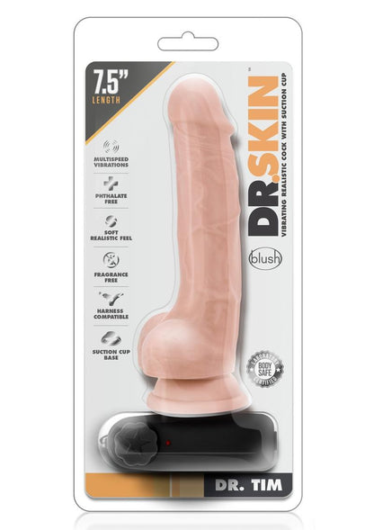 Dr. Skin Dr. Tim Vibrating Dildo with Remote Control