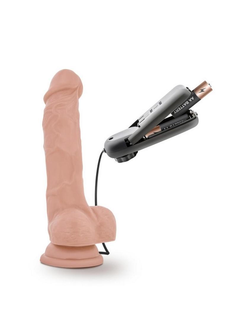 Dr. Skin Dr. Tim Vibrating Dildo with Remote Control - Vanilla - 7.5in