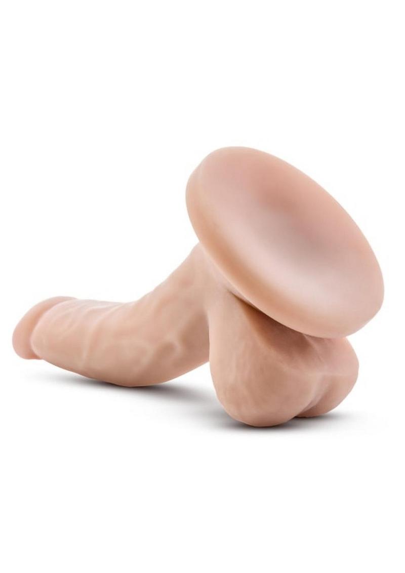 Dr. Skin Mini Dildo with Balls and Suction Cup - Vanilla - 4in