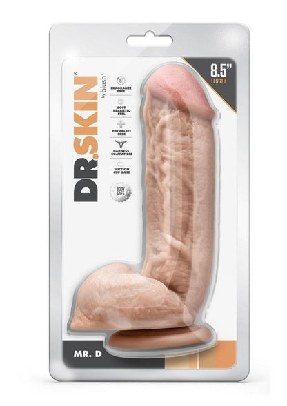 Dr. Skin Mr. D Dildo with Balls and Suction Cup