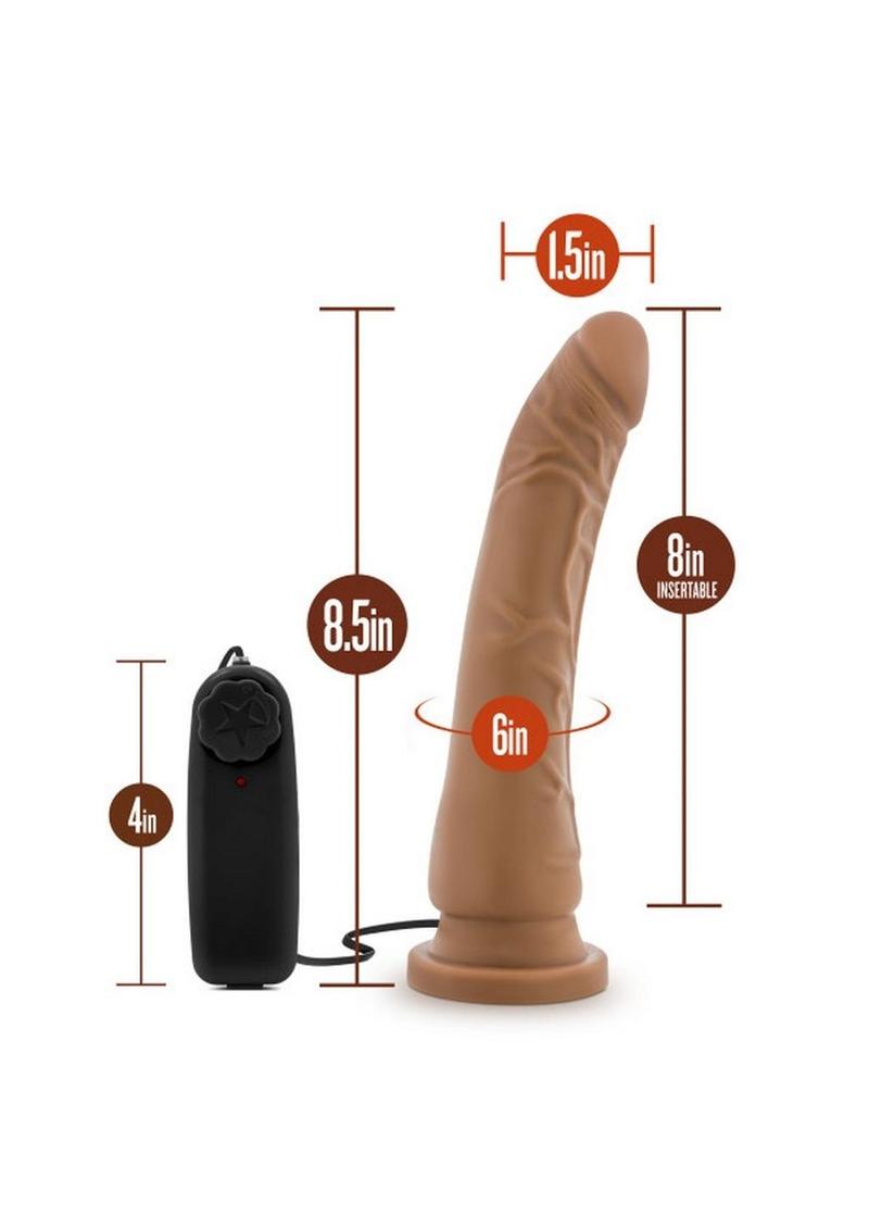 Dr. Skin Vibrating Cock with Suction Cup - Caramel - 8.5in