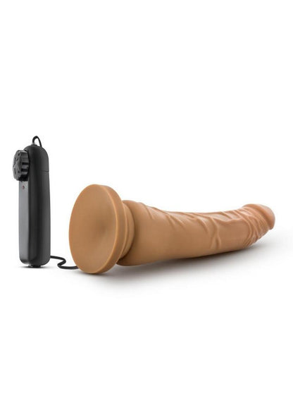 Dr. Skin Vibrating Cock with Suction Cup - Caramel - 8.5in