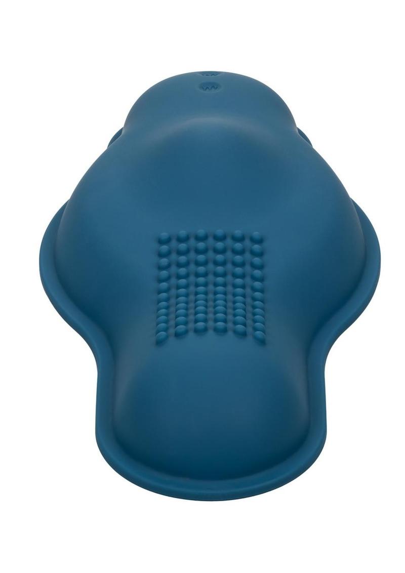 Dual Rider Rechargeable Silicone Remote Control Bump and Grind Massager - Blue