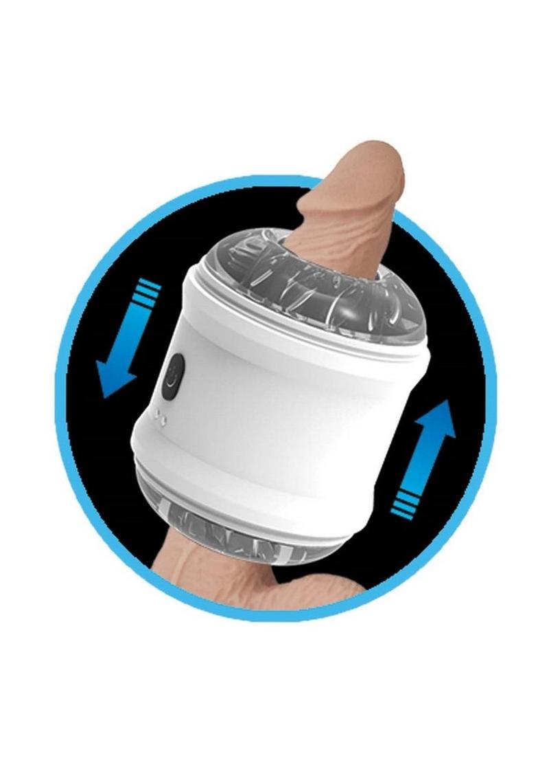 Dynamo Rechargeable Dual End Vibrating Masturbator Cup - White