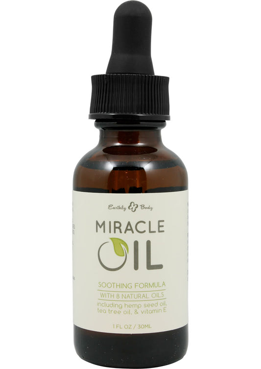 Earthly Body Hemp Seed Miracle Oil with Hemp Seed Oil, Tea Tree and Vitamin E - 1oz