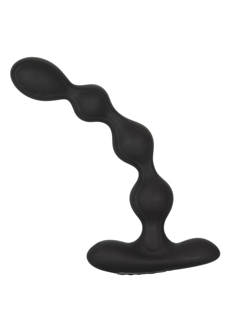 Eclips Slender Beads Silicone Flexible USB Rechargeable Anal Beads Probe Waterproof - Black - 7in