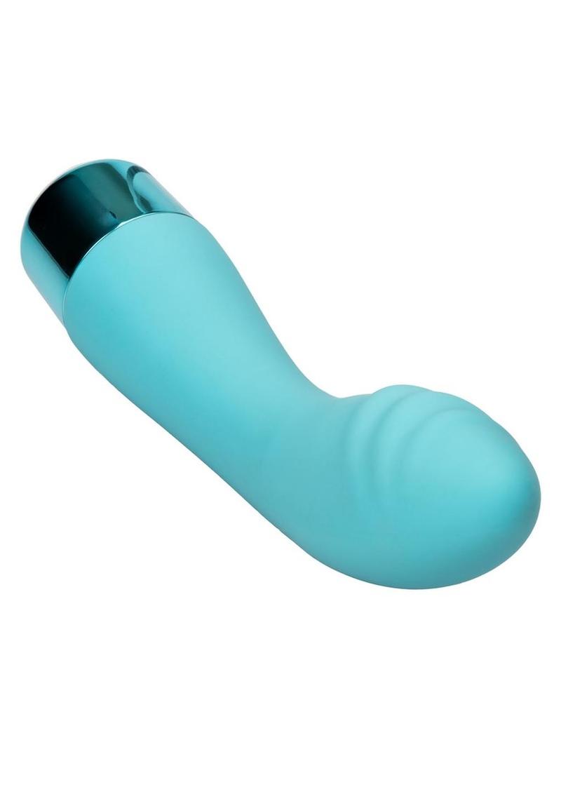 Eden Ripple Silicone Textured G-Spot Vibrator Waterproof - Blue - 6in