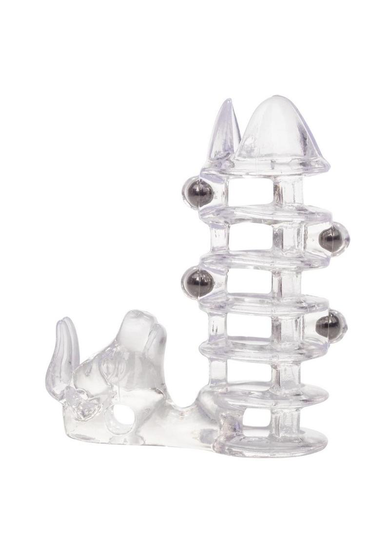 El Toro Enhancer with Beads with Removable Stimulator Waterproof - Clear - 3.5in