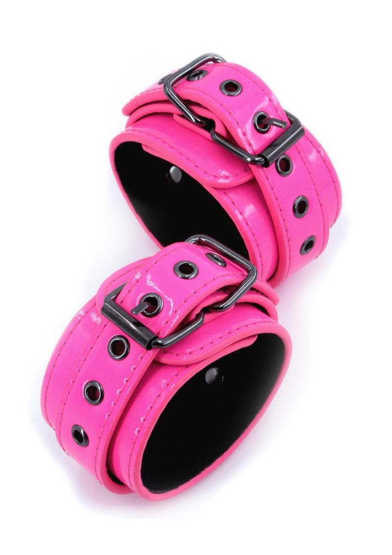 Electra Play Things Pu Leather Ankle Cuffs - Pink