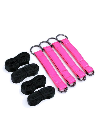 Electra Play Things Pu Leather Bed Restraint Straps - Pink