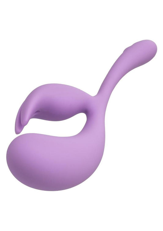 Elle Liquid Silicone Dual Flicker Rechargeable Vibrator - Purple